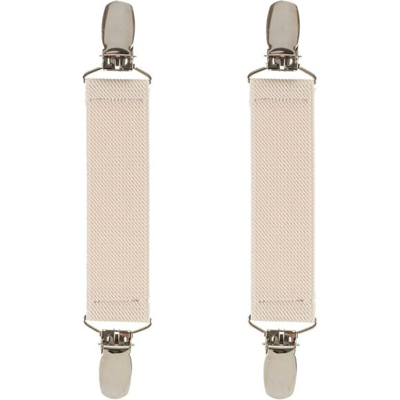 Hold’Em 1” Boot Straps Leg Pant Stirrup Elastic Extra Heavy Clips - Ivory - Picture 1 of 8